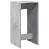 Betonszürke szerelt fa bárasztal 51 x 50 x 103,5 cm