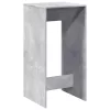 Betonszürke szerelt fa bárasztal 51 x 50 x 103,5 cm