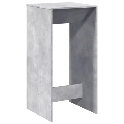 Betonszürke szerelt fa bárasztal 51 x 50 x 103,5 cm