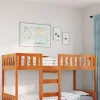 Viaszbarna tömör fenyőfa gyerekágy matrac nélkül 90 x 190 cm