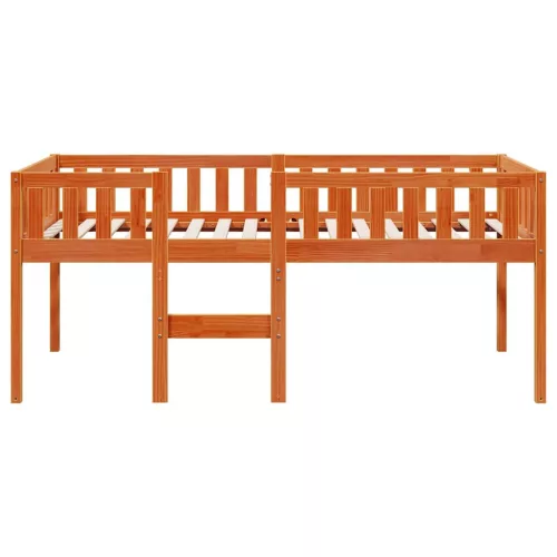 Viaszbarna tömör fenyőfa gyerekágy matrac nélkül 90 x 190 cm