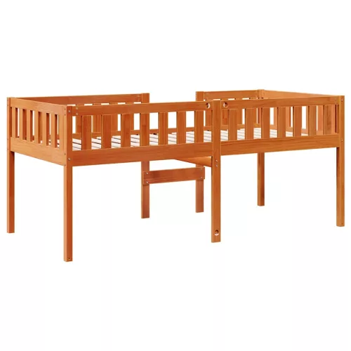 Viaszbarna tömör fenyőfa gyerekágy matrac nélkül 90 x 190 cm
