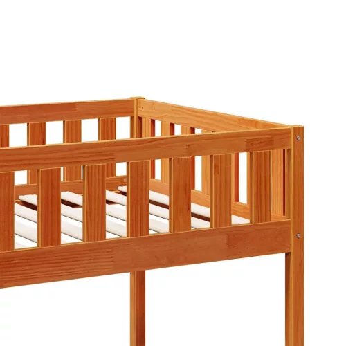Viaszbarna tömör fenyőfa gyerekágy matrac nélkül 90 x 190 cm