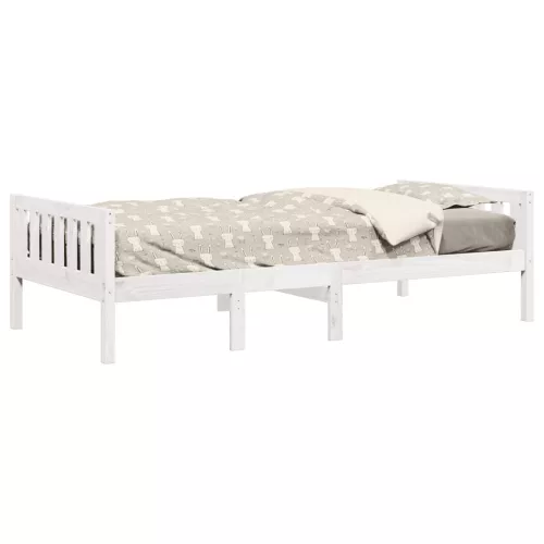 Fehér tömör fenyőfa gyerekágy matrac nélkül 90 x 200 cm