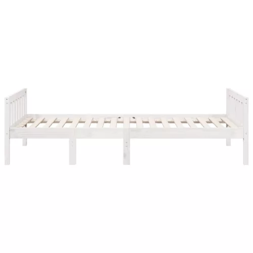 Fehér tömör fenyőfa gyerekágy matrac nélkül 90 x 200 cm