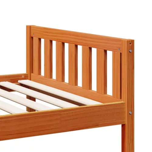 Viaszbarna tömör fenyőfa gyerekágy matrac nélkül 90 x 190 cm