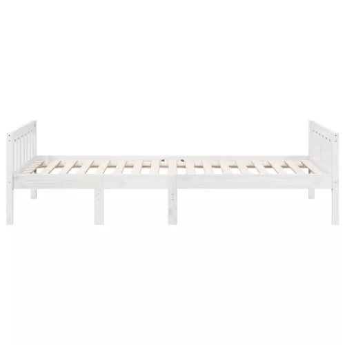 Fehér tömör fenyőfa gyerekágy matrac nélkül 75 x 190 cm