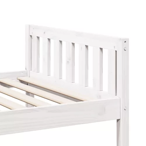 Fehér tömör fenyőfa gyerekágy matrac nélkül 75 x 190 cm