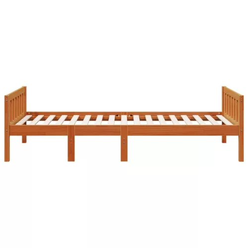 Viaszbarna tömör fenyőfa gyerekágy matrac nélkül 75 x 190 cm