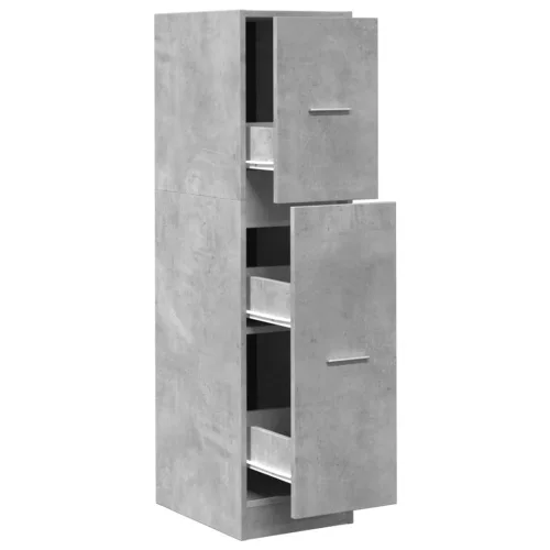 Betonszürke szerelt fa patikaszekrény 30 x 41 x 118 cm