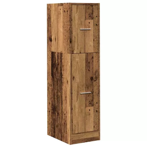 Antik fa színű szerelt fa patikaszekrény 30 x 41 x 118 cm