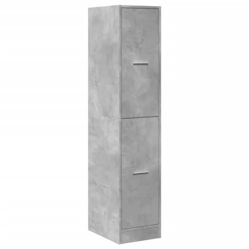 Betonszürke szerelt fa patikaszekrény 30 x 41 x 144,5 cm
