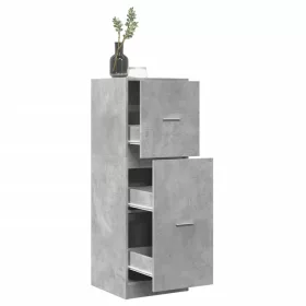 Betonszürke szerelt fa patikaszekrény 40 x 41 x 118 cm