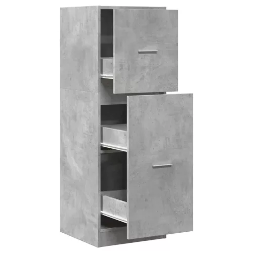 Betonszürke szerelt fa patikaszekrény 40 x 41 x 118 cm