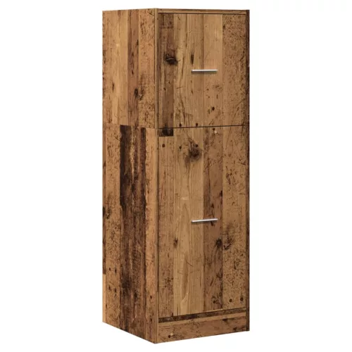 Antik fa színű szerelt fa patikaszekrény 40 x 41 x 118 cm