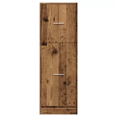 Antik fa színű szerelt fa patikaszekrény 40 x 41 x 118 cm