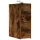 Füstös tölgy színű szerelt fa görgős keskeny fürdőszobaszekrény
