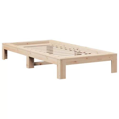 Tömör fenyőfa ágy matrac nélkül 75 x 190 cm