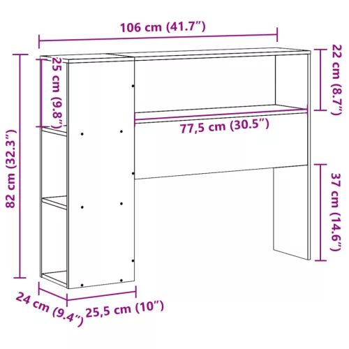 Tömör fenyőfa fejtámla tárolóval 100 cm