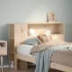 Tömör fenyőfa fejtámla tárolóval 75 cm
