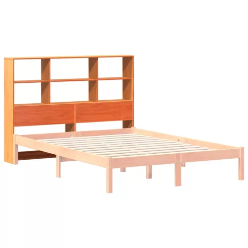 Viaszbarna tömör fenyőfa fejtámla tárolóval 150 cm