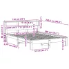 Barna tömör fenyőfa könyvespolcos ágy matrac nélkül 120 x 200cm