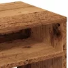 2 db antik fa színű szerelt fa éjjeliszekrény 40 x 30 x 40 cm