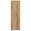 Kézműves tölgy színű szerelt fa könyvszekrény 50x25x80 cm