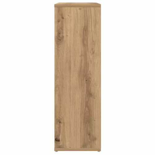 Kézműves tölgy színű szerelt fa könyvszekrény 50x25x80 cm