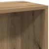 Kézműves tölgy színű szerelt fa könyvszekrény 50x25x80 cm