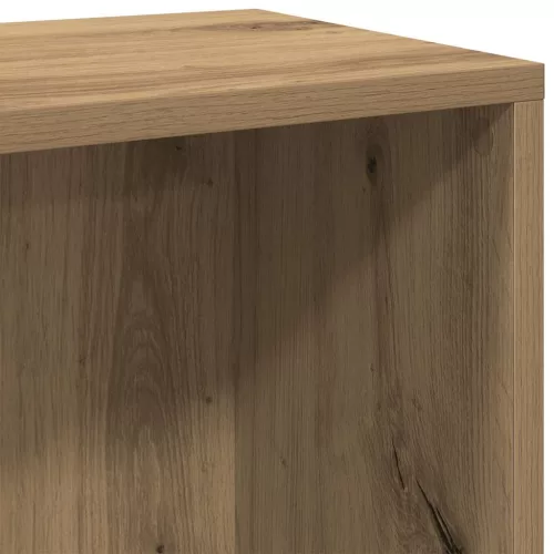 Kézműves tölgy színű szerelt fa könyvszekrény 50x25x80 cm