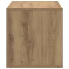 LP kézműves tölgy színű szerelt fa tárolódoboz 69,5x34x36 cm