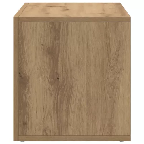 LP kézműves tölgy színű szerelt fa tárolódoboz 69,5x34x36 cm