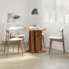 Antik fa színű szerelt fa étkezőasztal 80 x 80 x 75 cm