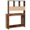 Antik fa színű szerelt fa íróasztal polcokkal 102 x 45 x 148 cm