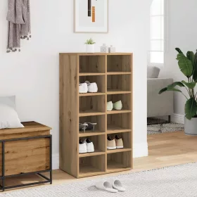 Cipőtartó kézműves tölgy 54x34x100,5 cm műszaki fa