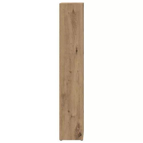 2 db kézműves tölgy színű szerelt fa CD-szekrény 21x16x93,5 cm
