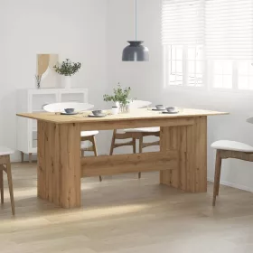   Kézműves tölgy színű szerelt fa étkezőasztal 180x90x76 cm