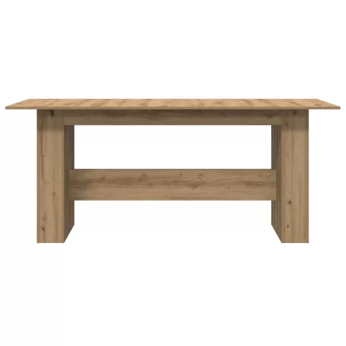 Kézműves tölgy színű szerelt fa étkezőasztal 180x90x76 cm