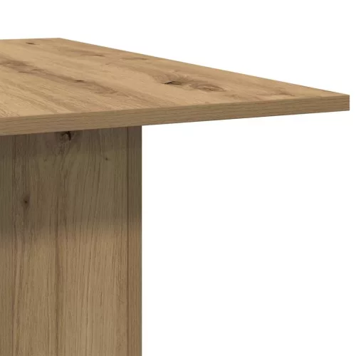 Kézműves tölgy színű szerelt fa étkezőasztal 180x90x76 cm