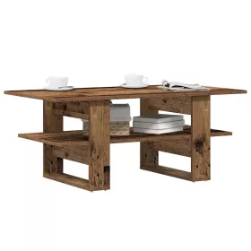   Antik fa színű szerelt fa dohányzóasztal 102 x 55 x 42 cm