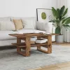Antik fa színű szerelt fa dohányzóasztal 102 x 55 x 42 cm