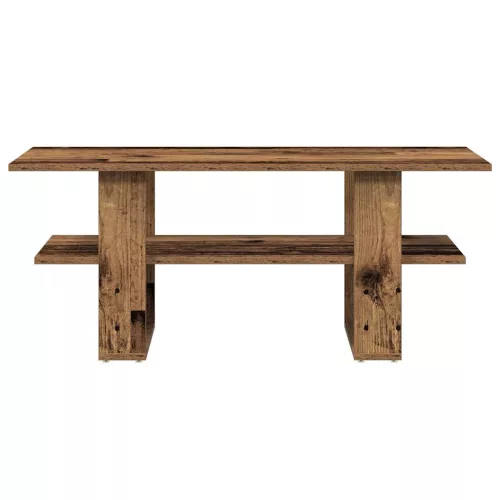 Antik fa színű szerelt fa dohányzóasztal 102 x 55 x 42 cm