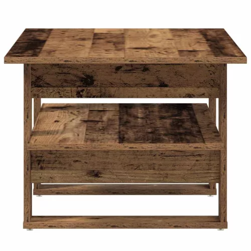 Antik fa színű szerelt fa dohányzóasztal 102 x 55 x 42 cm