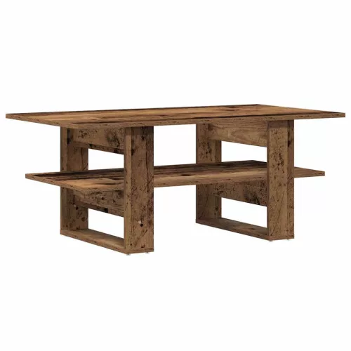 Antik fa színű szerelt fa dohányzóasztal 102 x 55 x 42 cm