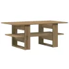 Kézműves tölgy színű szerelt fa dohányzóasztal 102 x 55 x 42 cm