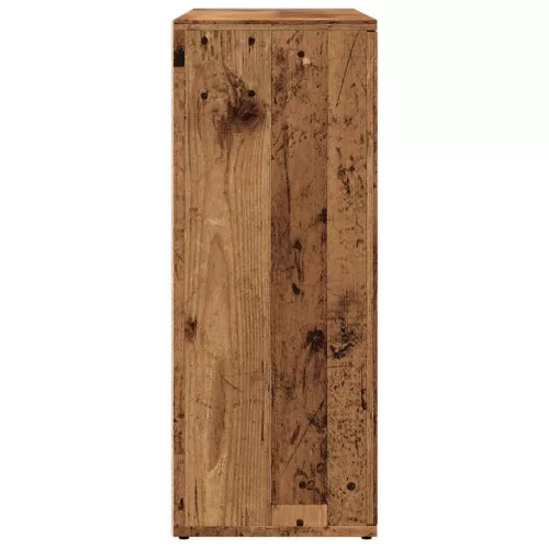 Antik fa színű szerelt fa tálalószekrény 91 x 29,5 x 75 cm