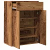 Antik fa színű szerelt fa cipősszekrény 60 x 35 x 84 cm