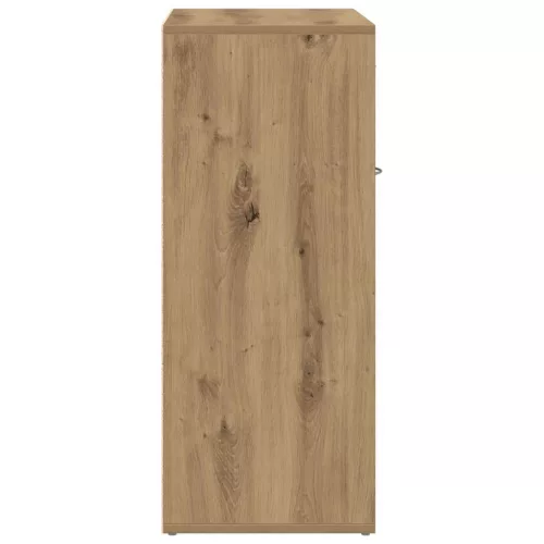 Kézműves tölgy színű szerelt fa cipősszekrény 60 x 35 x 84 cm