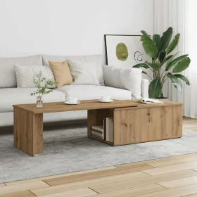   Kézműves tölgy színű szerelt fa dohányzóasztal 150x50x35 cm
